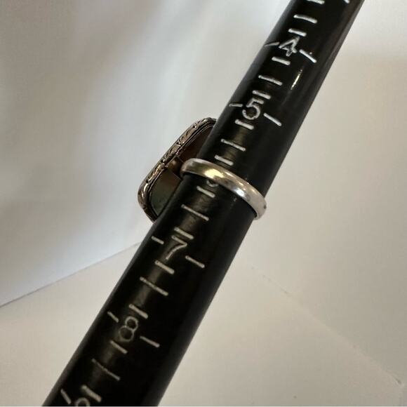 💕 Handmade calcite, gemstone ring, silver plated stamped 925 size 6 - Picture 3 of 6